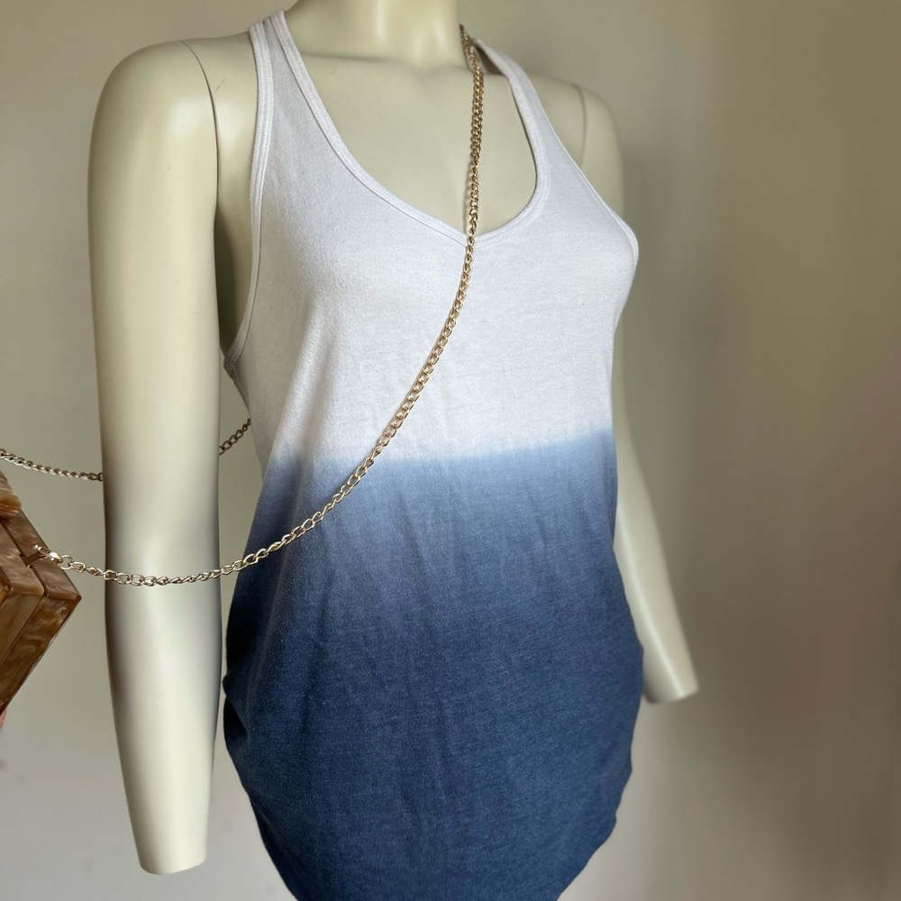 perfect S Blue and White Ombre Women's Tank Top